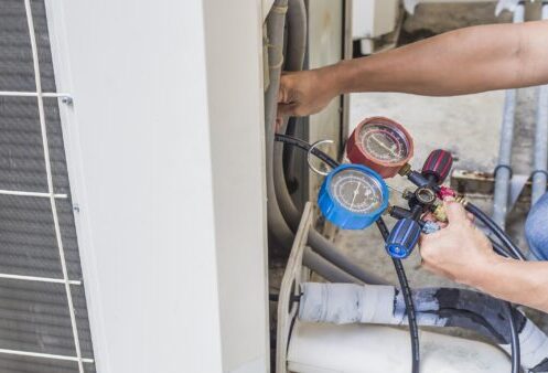 HVAC Technician Performing AC Repair in Fort Worth, TX